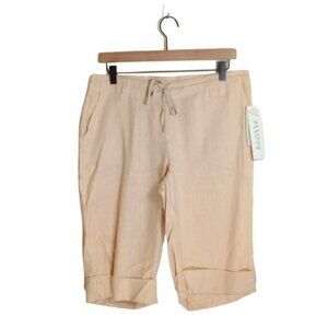 ALLISON Taylor Mid-Rise Cuffed Linen Capris Size 6 NWT